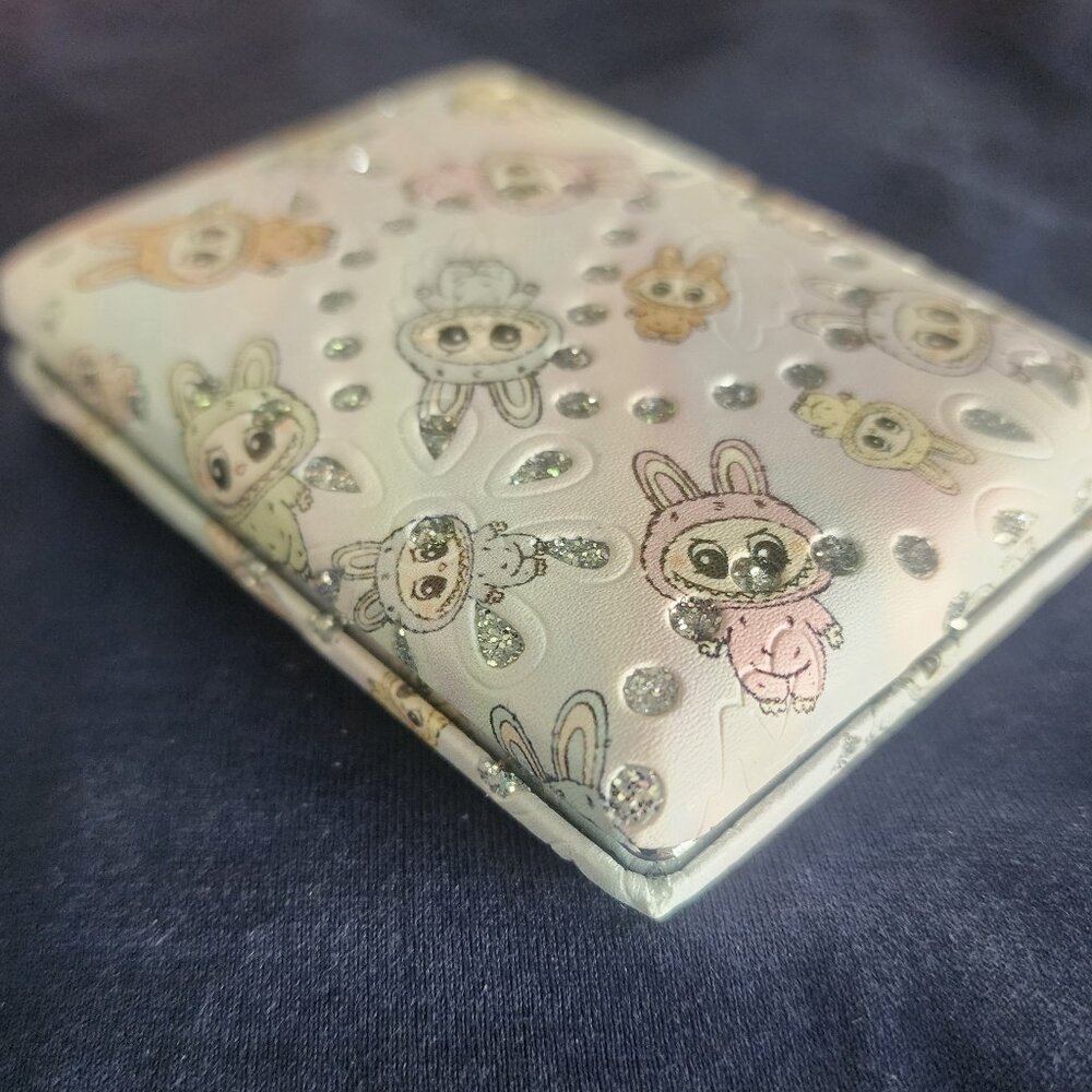 Labubu Monster makeup compact or pocket mirror with crystals NEW 3.5x2.5 inches